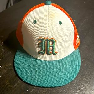University of Miami adidas hat size 6 3/4.